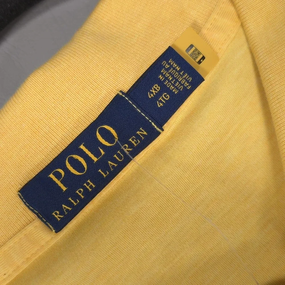 POLO RALPH LAUREN New Men's Polo Shirt‎ 4XB Classic Fit Yellow Soft Cotton